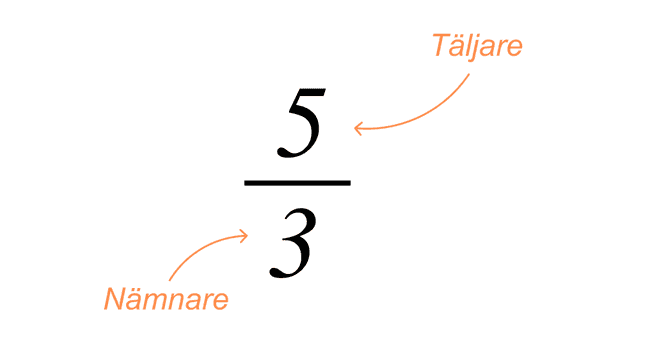 Täljaren och nämnaren i ett bråktal